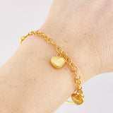 Diamond Cut Bracelet Charms 4.1g / 6 1/4 in / 2.75mm Yellow Gold 18K