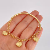 Diamond Cut Bracelet Charms 4.1g / 6 1/4 in / 2.75mm Yellow Gold 18K