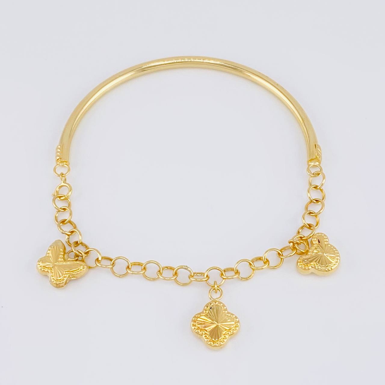 Diamond Cut Bracelet Charms 4.05g / 5 3/4 in / 2.75mm Yellow Gold 18K