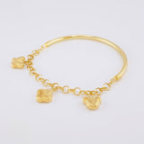 Diamond Cut Bracelet Charms 4.05g / 5 3/4 in / 2.75mm Yellow Gold 18K
