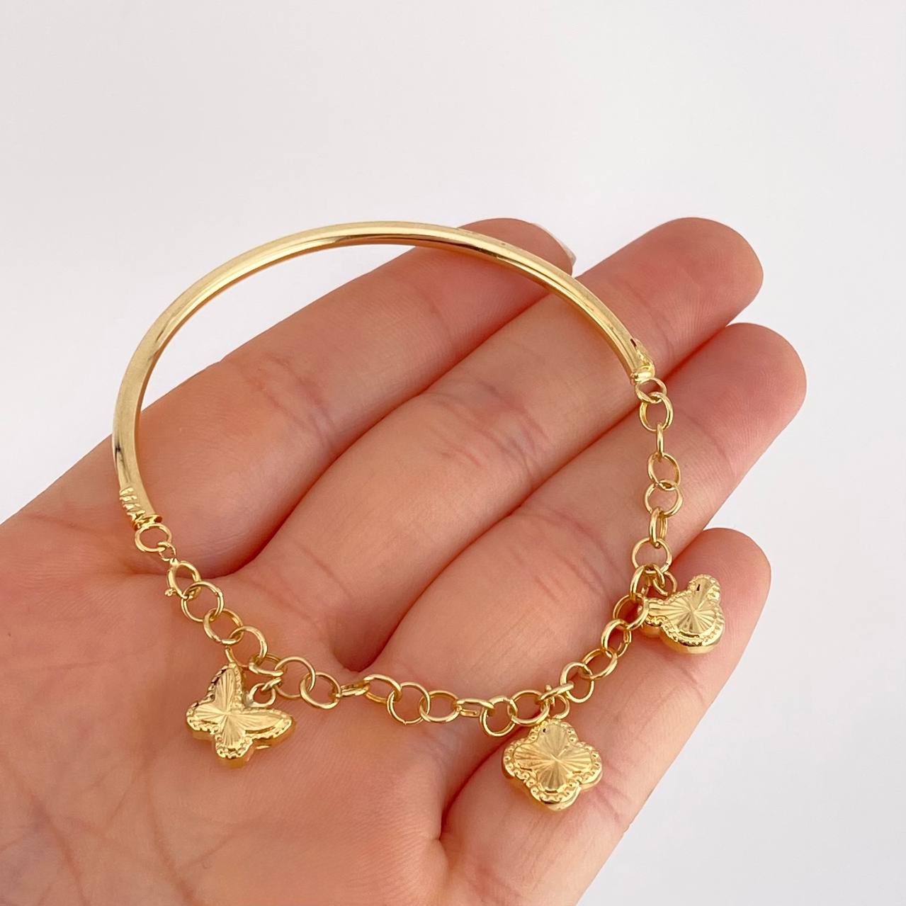 Diamond Cut Bracelet Charms 4.05g / 5 3/4 in / 2.75mm Yellow Gold 18K