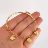Diamond Cut Bracelet Charms 4.05g / 5 3/4 in / 2.75mm Yellow Gold 18K