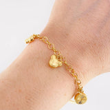 Pulso Charms Diamantados 4.15g / 6 in / 2.75mm Oro Amarillo 18K