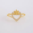 Anillo Corazón Flower 1.95g / T7 3/4 Oro Amarillo 18K