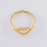 Anillo Corazón Flower 1.95g / T7 3/4 Oro Amarillo 18K