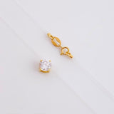 Cadena Choker Chispa Circón 0.8g / 16 in / 5mm Oro Amarillo 18K