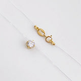 Cadena Choker Chispa Circón 0.65g / 16 in / 4mm Oro Amarillo 18K