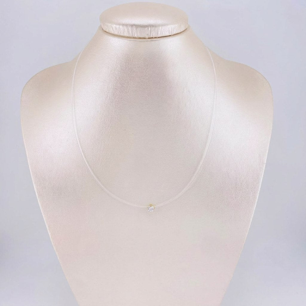 Cadena Choker Chispa Circón 0.65g / 16 in / 4mm Oro Amarillo 18K