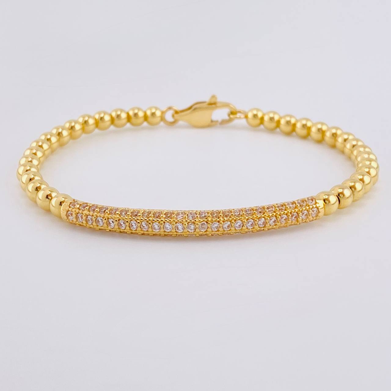 Bracelet Hoop Dense Rail 10 g / 6 3/4 in / 4 mm Yellow Gold 18K