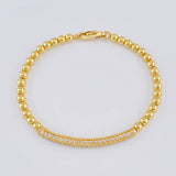 Bracelet Hoop Dense Rail 10 g / 6 3/4 in / 4 mm Yellow Gold 18K