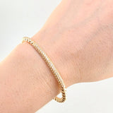 Bracelet Hoop Dense Rail 10 g / 6 3/4 in / 4 mm Yellow Gold 18K