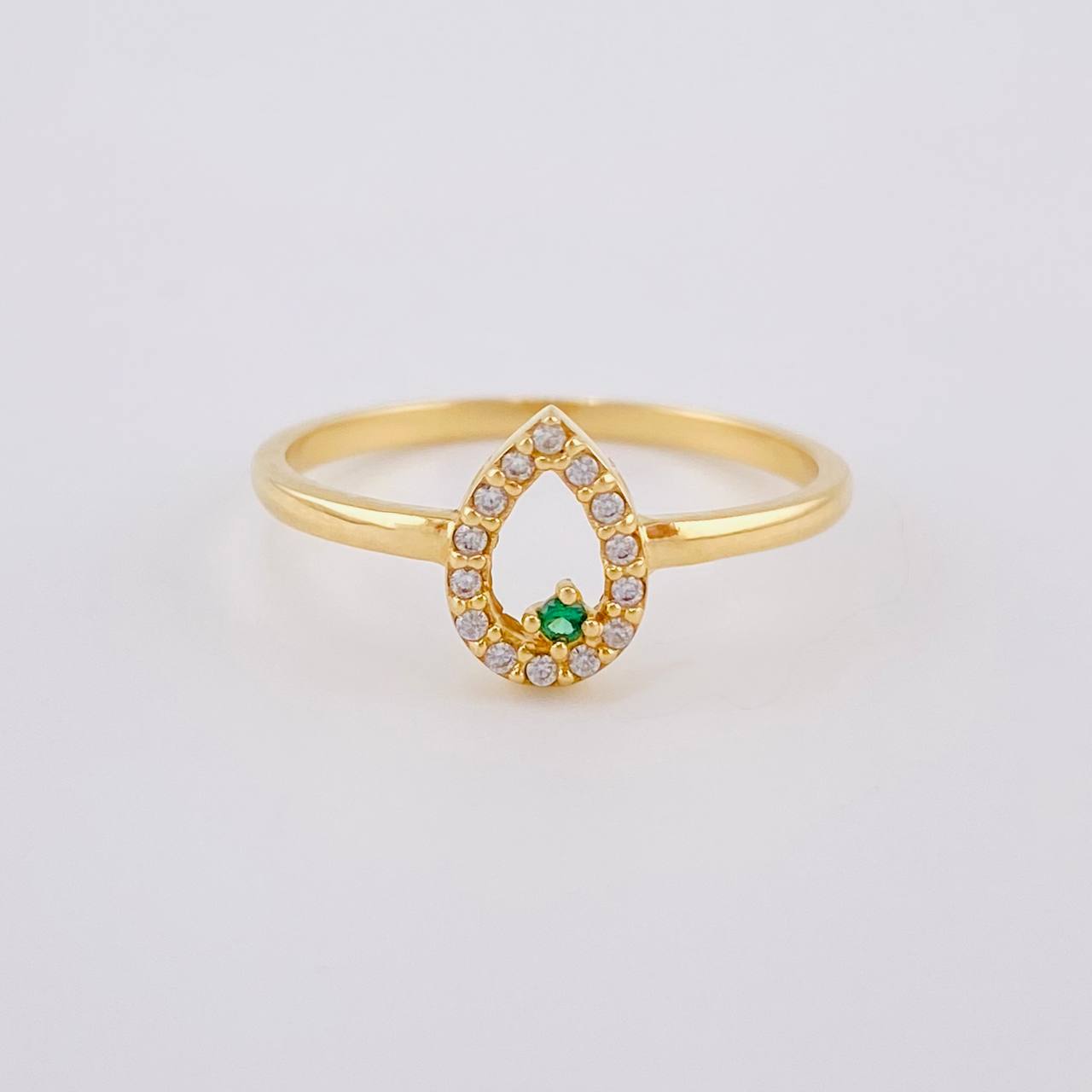 Anillo Gota Chispa 2.2 g / T7 Oro Amarillo 18K