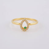 Anillo Gota Chispa 2.2 g / T7 Oro Amarillo 18K