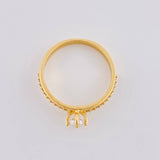 Solitaire Ring Four Prongs 1.75 g / T6 1/2 Yellow Gold 18K