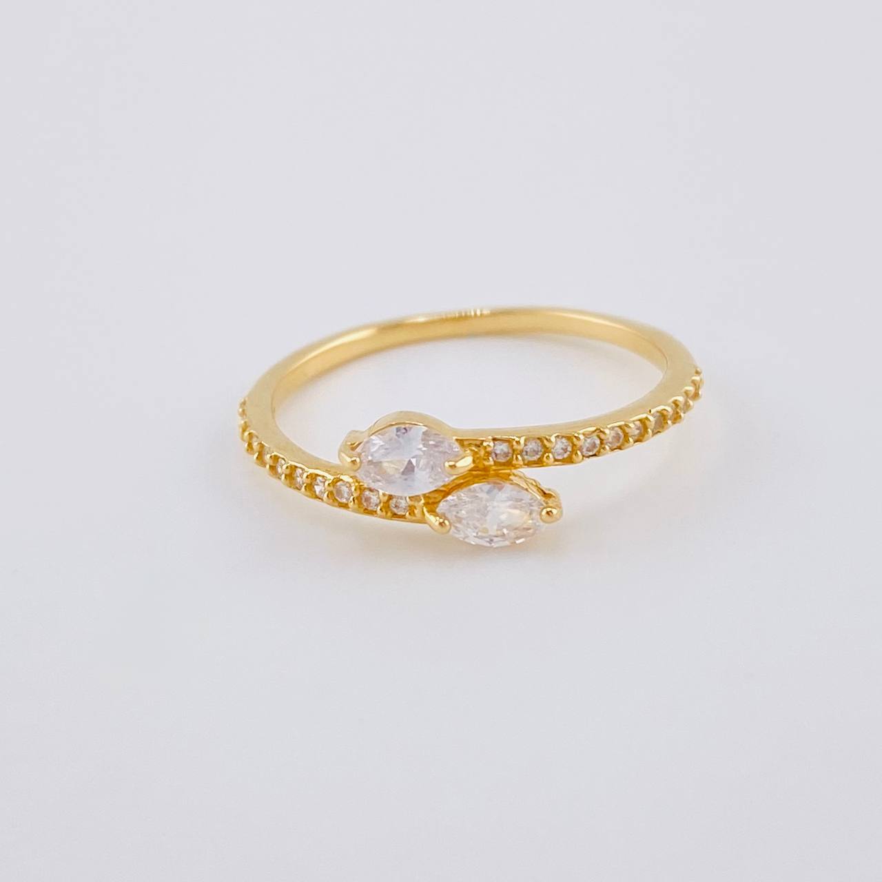Anillo Dos Colas 1.95 g / T7 3/4 Oro Amarillo 18K