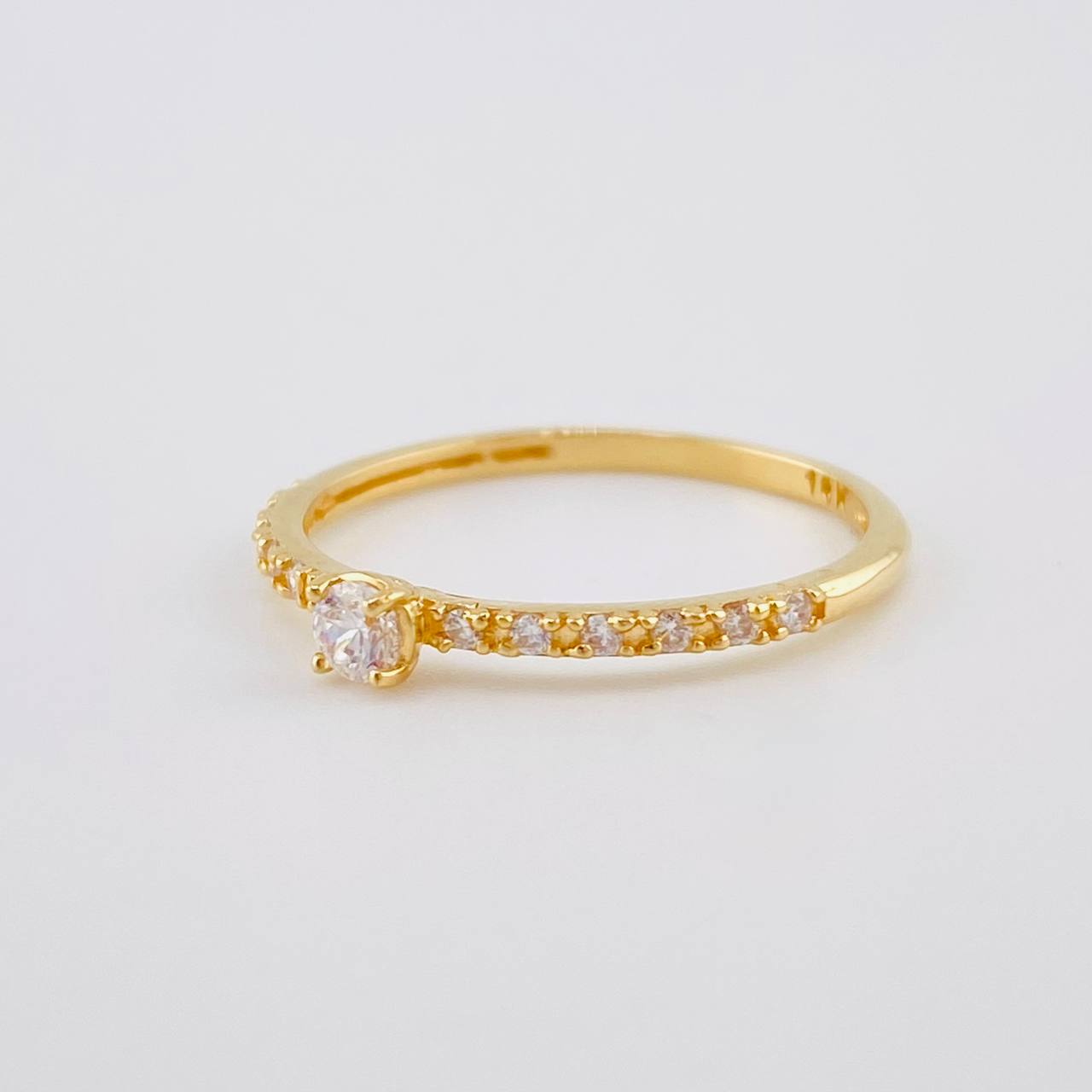 Solitaire Ring Chispas 1.35 g / T6 3/4 Yellow Gold 18K