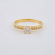 Solitaire Ring Four Prongs 2.8 g / T8 Yellow Gold 18K