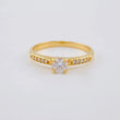 Solitaire Ring Four Prongs 2.1 g / T6 1/2 Yellow Gold 18K