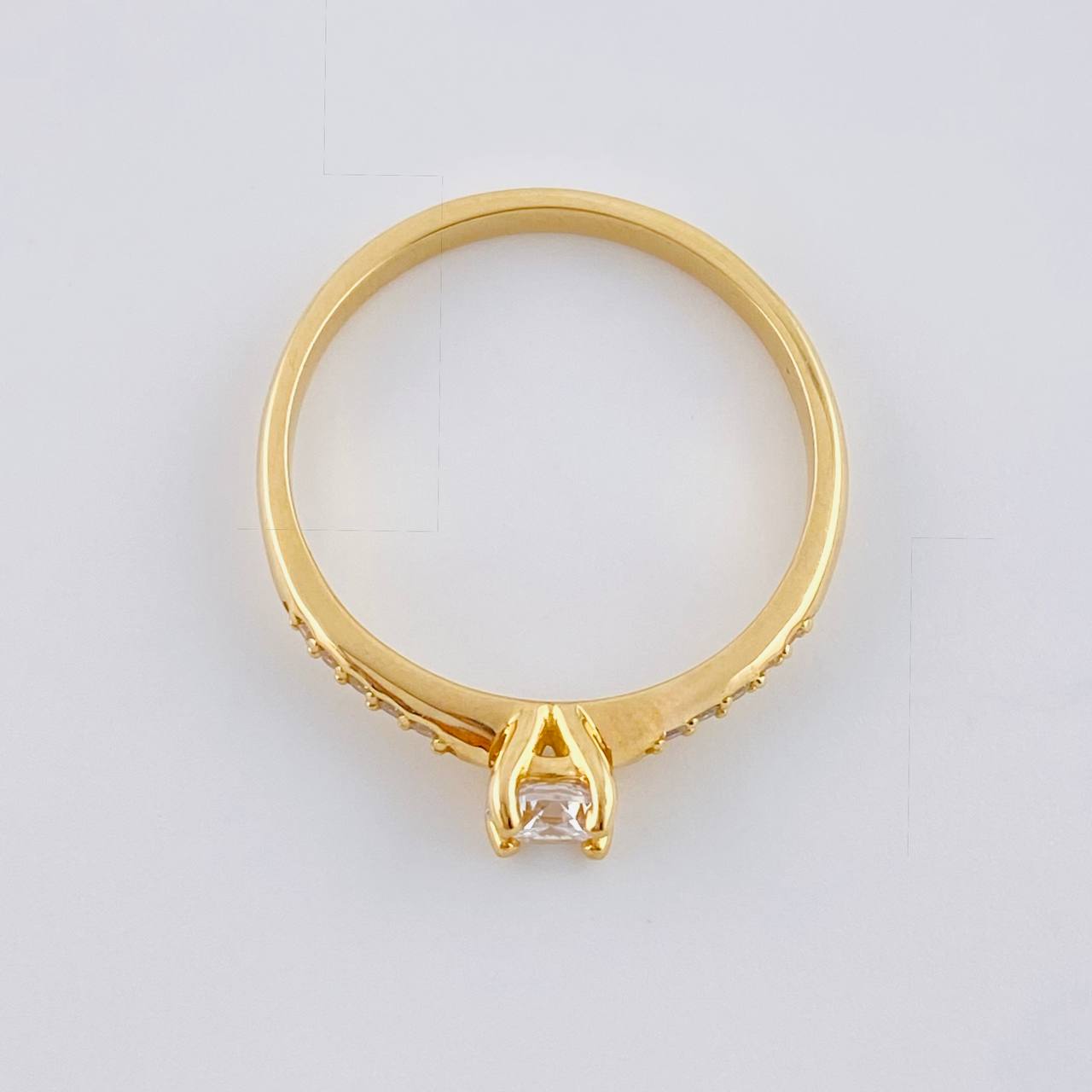 Solitaire Ring Four Prongs 2.8 g / T8 Yellow Gold 18K