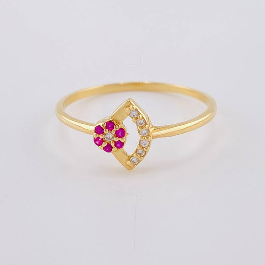 Anillo Abanico Desacura 1.3 g / T7 3/4 Oro Amarillo 18K