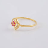 Anillo Abanico Desacura 1.3 g / T7 3/4 Oro Amarillo 18K