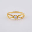 Intertwined Solitaire Ring 2.35 g / T7 1/4 Yellow Gold 18K