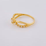 Intertwined Solitaire Ring 2.35 g / T7 1/4 Yellow Gold 18K
