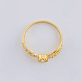 Intertwined Solitaire Ring 2.15 g / T7 3/4 Yellow Gold 18K