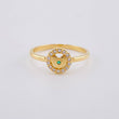 Ring with Central Heart Band 1.9 g / T6 18K Yellow Gold