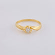 Solitaire Ring Inverted Line 1.7 g / T6 1/2 Yellow Gold 18K