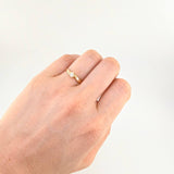 Solitaire Ring Inverted Line 1.7 g / T6 1/2 Yellow Gold 18K