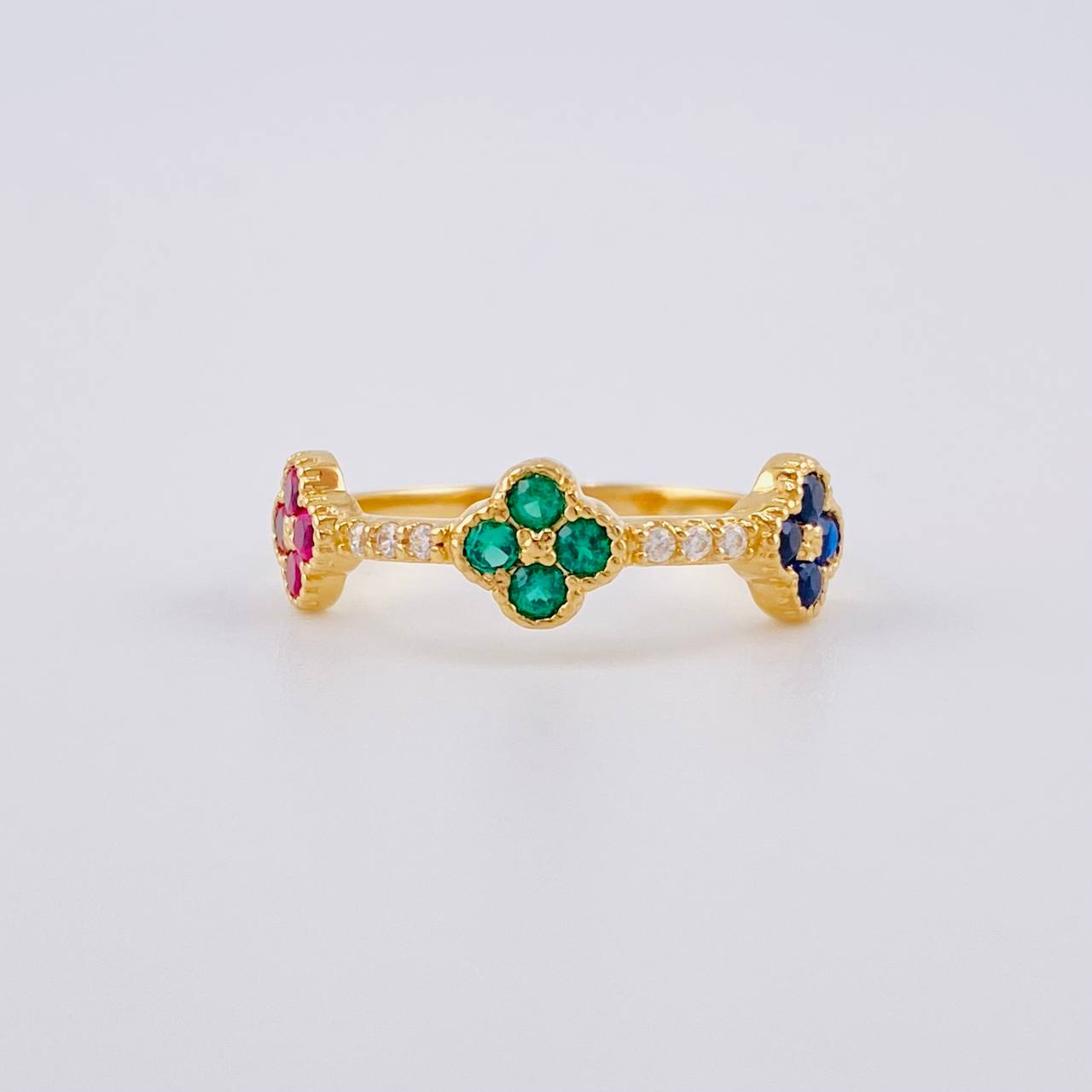 Clover Trio Ring 2.75 g / T7 3/4 Yellow Gold 18K