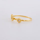 Trio Flowers Ring 1.6 g / T7 18K Yellow Gold