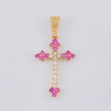 Charm Victorian Cross 2 g / 1 1/2 in 18K Yellow Gold