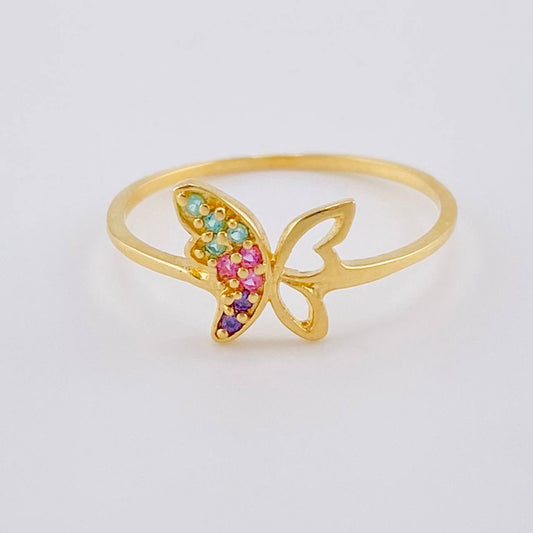 Butterfly Silhouette Ring 0.95 g / T5 1/2 18K Yellow Gold
