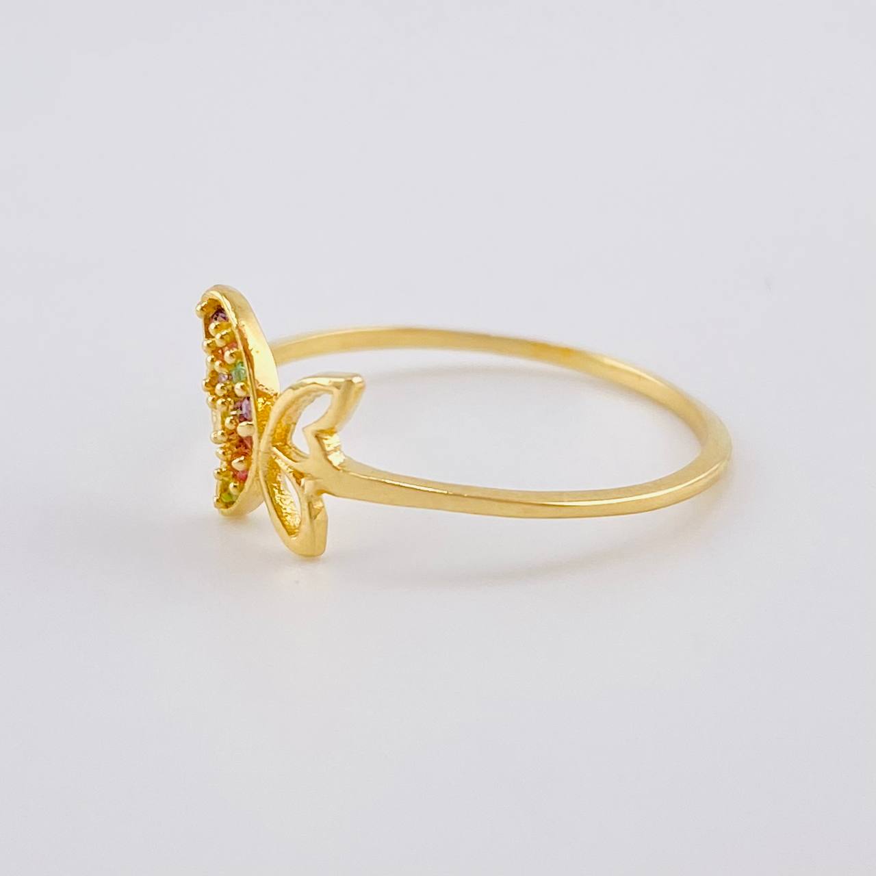 Butterfly Silhouette Ring 0.95 g / T5 1/2 18K Yellow Gold