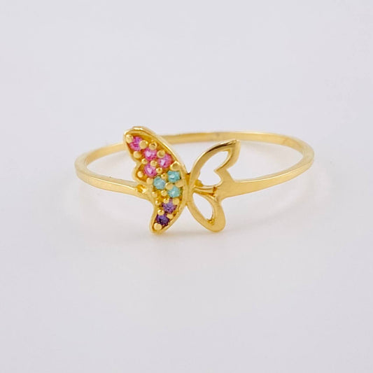 Butterfly Silhouette Ring 1 g / T7 1/2 18K Yellow Gold