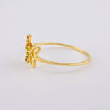 Butterfly Silhouette Ring 1 g / T7 1/2 18K Yellow Gold