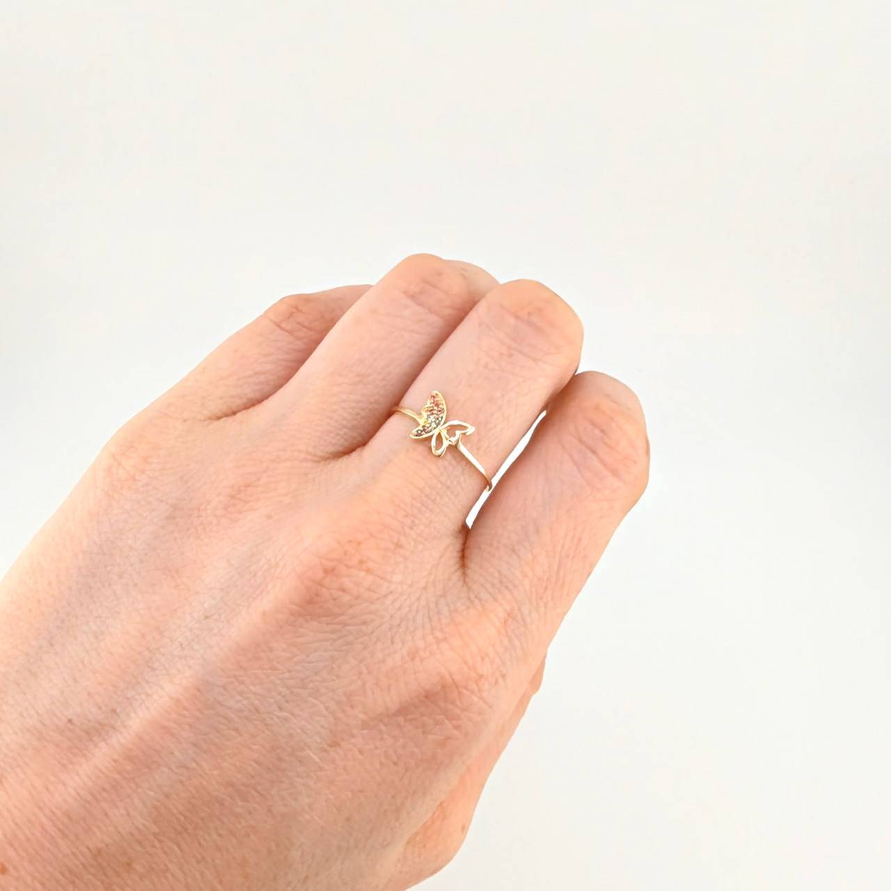 Butterfly Silhouette Ring 1 g / T7 1/2 18K Yellow Gold