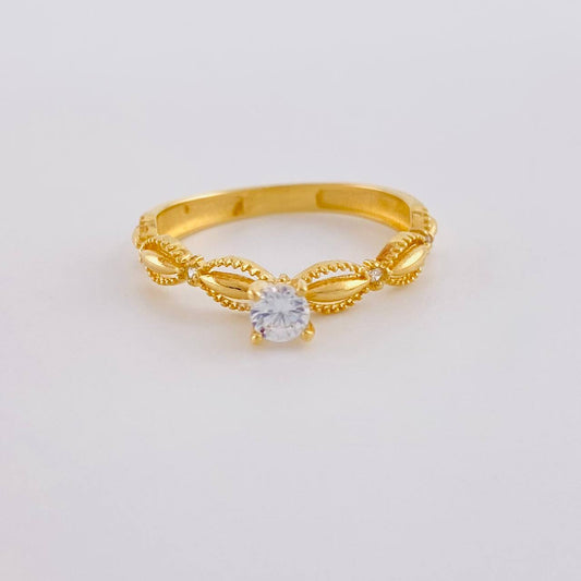 Solitaire Ring Infinite Shells 1.7 g / T6 1/2 Yellow Gold 18K