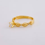 Solitaire Ring Infinite Shells 1.7 g / T6 1/2 Yellow Gold 18K