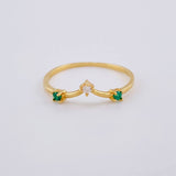 Orion Belt Ring In V 1.05 g / T6 3/4 18K Yellow Gold