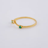 Orion Belt Ring In V 1.05 g / T6 3/4 18K Yellow Gold