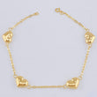Paperclip Bracelet Heart 2.75 g / 7 1/2 in / 1.7 mm Yellow Gold 18K