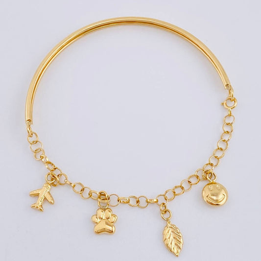 Bracelet Roll On Casandra 4.6 g / 7 1/4 in / 3.2 mm Yellow Gold 18K