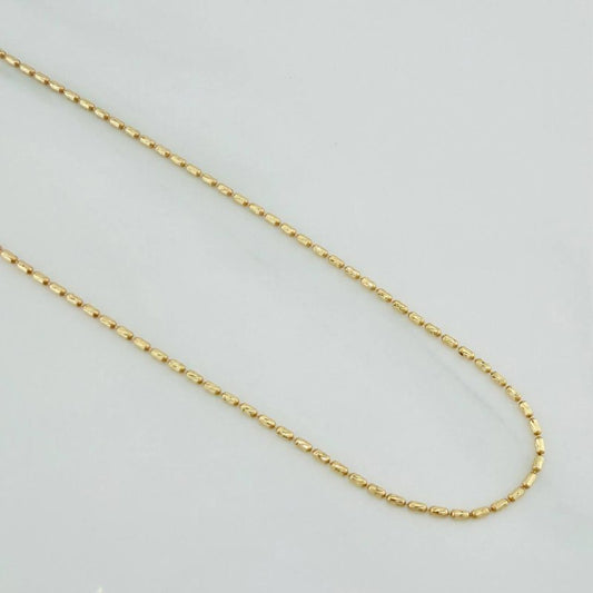 Cadena Morse 2gr / 18 in / 0.8mm Oro Amarillo +3 18K &