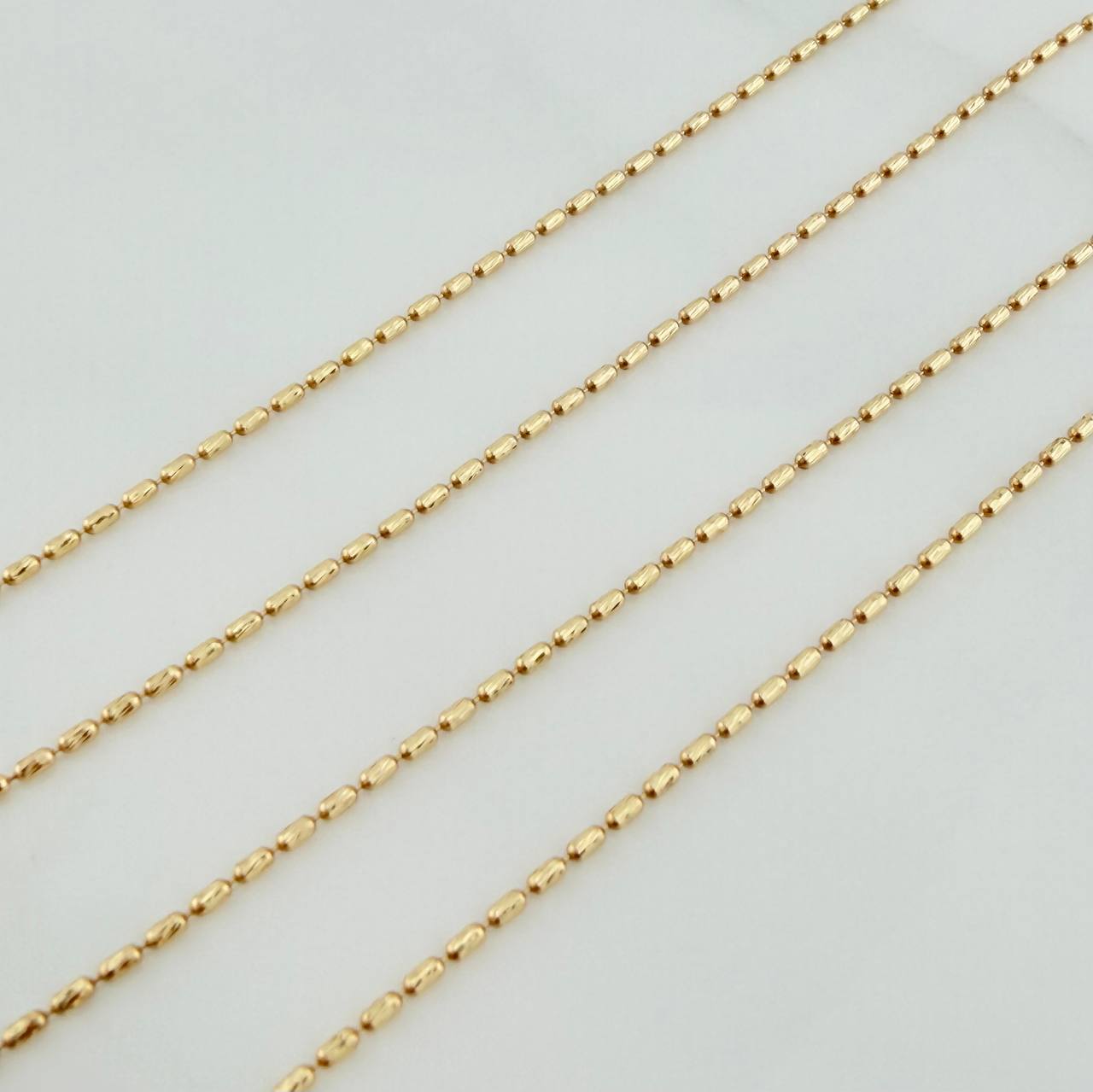 Cadena Morse 2gr / 18 in / 0.8mm Oro Amarillo +3 18K &