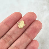 Herraje Virgen Guadalupe 0.5gr / 1cm / Silueta Oro Amarillo 18K *