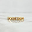 Braided Basteada Ring 2.6gr / Size 7 1/4 / White Zircons 18K Yellow Gold *