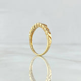 Braided Basteada Ring 2.6gr / Size 7 1/4 / White Zircons 18K Yellow Gold *